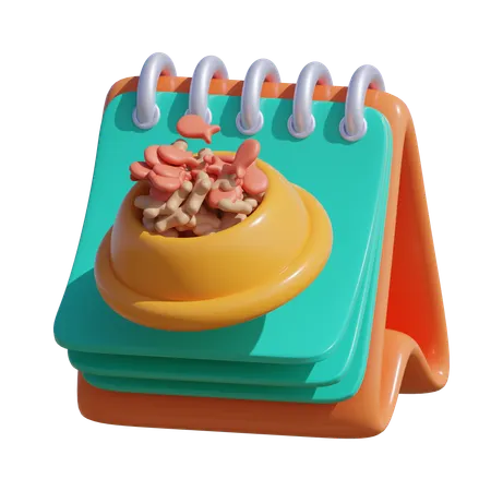 Pet Feeding Schedule  3D Icon
