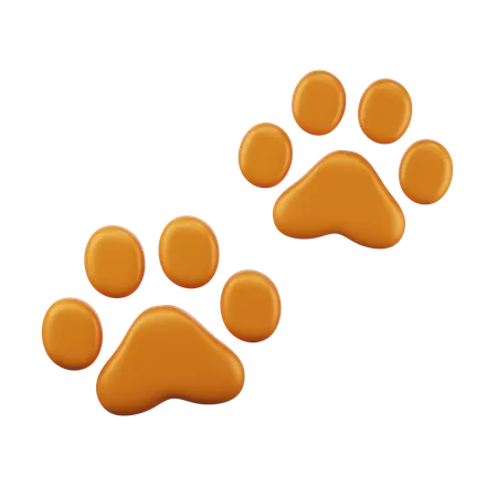 Pet footprint  3D Icon