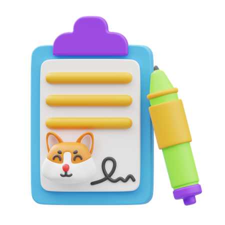 Pet Friendly Rental Agreement  3D Icon