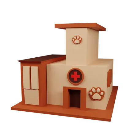 Pet Hospital 3 D Icon Contains PNG BLEND GLTF And OBJ Files 3D Icon