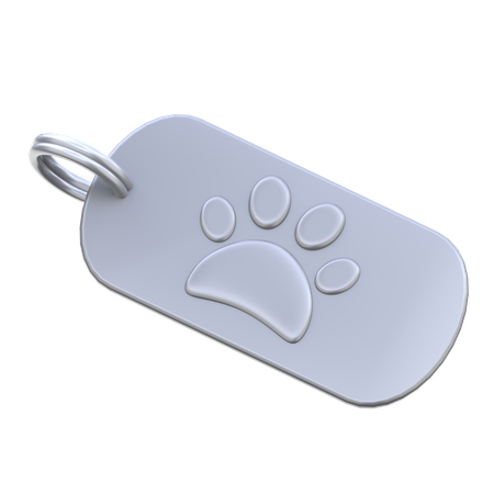 Pet Identification Tag  3D Icon