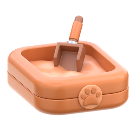 Pet Litter Box  3D Icon