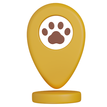 Pet location  3D Icon