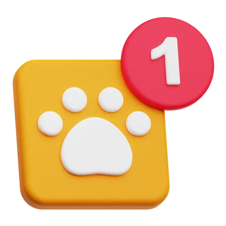 Pet Notification  3D Icon
