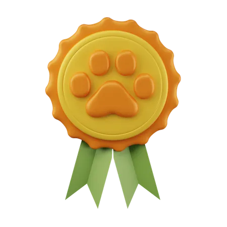 Pet paw badge  3D Icon
