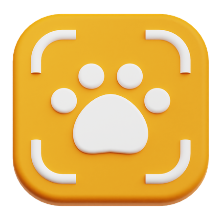 Pet Paw Scan  3D Icon