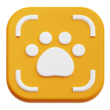 Pet Paw Scan  3D Icon