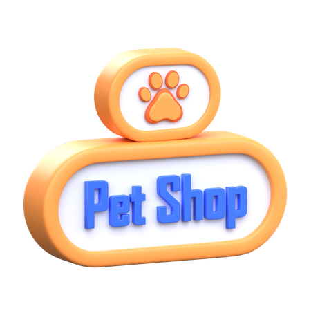 Sinal de loja de animais  3D Icon
