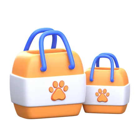 Pet Shopping Bag 3 D Pet Shop Icon 3D Icon