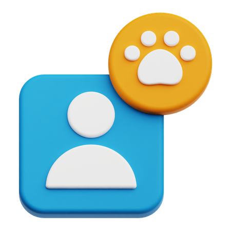 Pet User  3D Icon