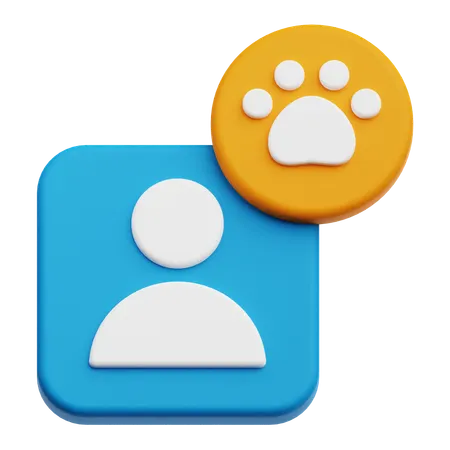 Pet User  3D Icon