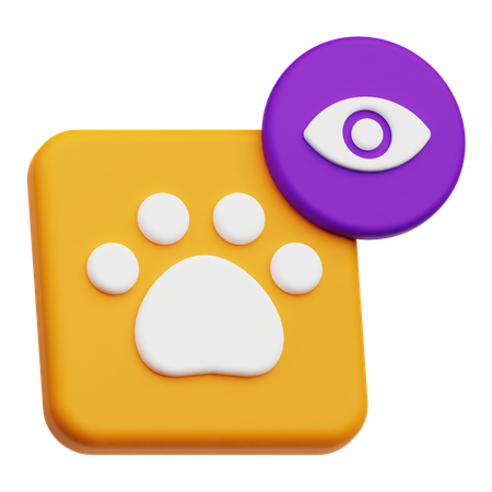 Vista do animal de estimação  3D Icon