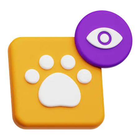 Vista do animal de estimação  3D Icon