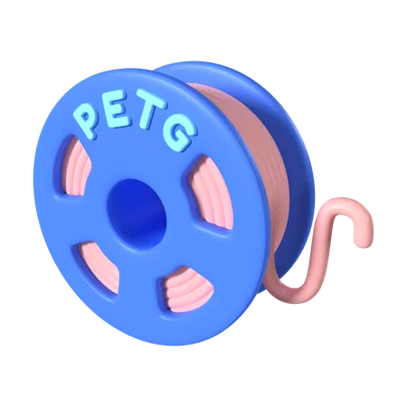 This Is PETG Filament Spool 3 D Render Illustration Icon It Comes As A High Resolution PNG File Isolated On A Transparent Background The Available 3 D Model File Formats Include BLEND OBJ FBX And GLTF 3D Icon