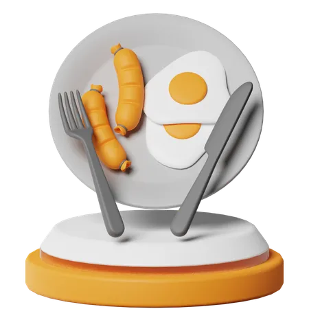 Petit-déjeuner  3D Icon