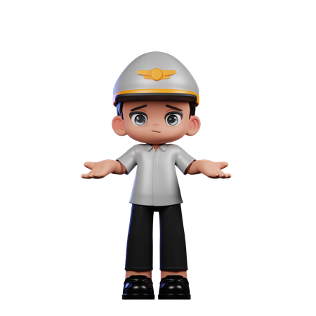 Petit pilote qui ne fait aucune idée  3D Icon
