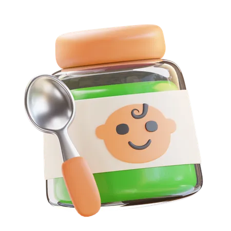 Pot de nourriture pour bébé  3D Icon