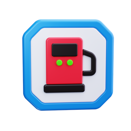 ガソリンスタンド  3D Icon