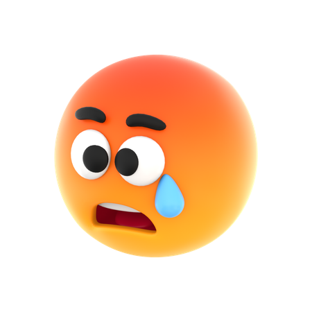 Peur emoji  3D Icon