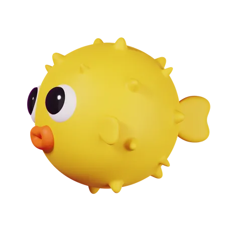 Pez globo  3D Icon