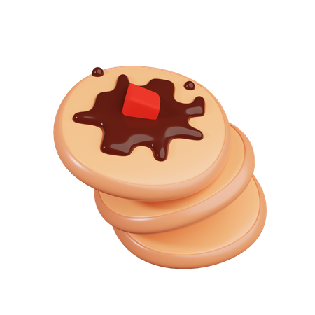 Pfannkuchen  3D Illustration