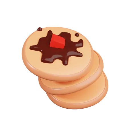 Pfannkuchen  3D Illustration