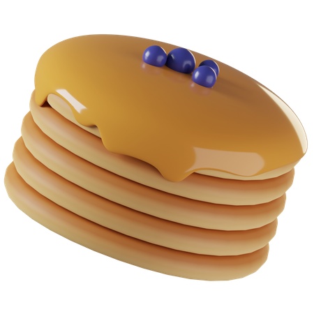 Pfannkuchen  3D Illustration