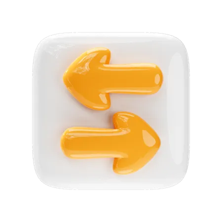 Pfeil Doppelknopf Symbol 3D Icon