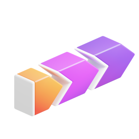 Pfeil-Flussdiagramm  3D Icon