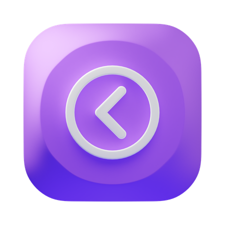 Pfeil nach links  3D Icon