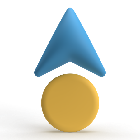 Aufwärtspfeil  3D Icon