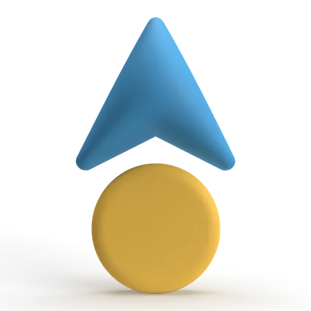 Aufwärtspfeil  3D Icon