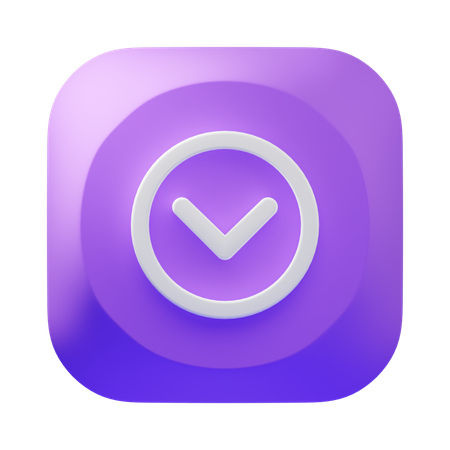 Pfeil nach unten  3D Icon