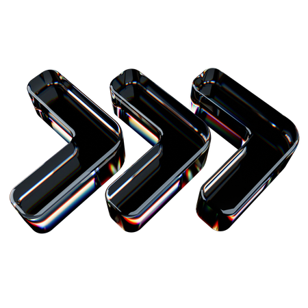 Pfeil rechts abstrakt form  3D Icon
