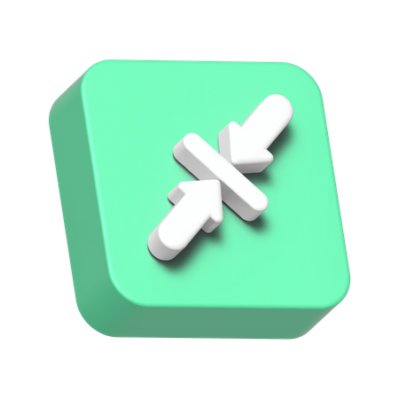 Pfeil schließen  3D Icon