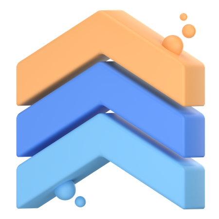 Pfeildiagramm  3D Icon