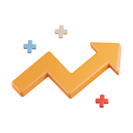 Pfeildiagramm nach oben  3D Icon