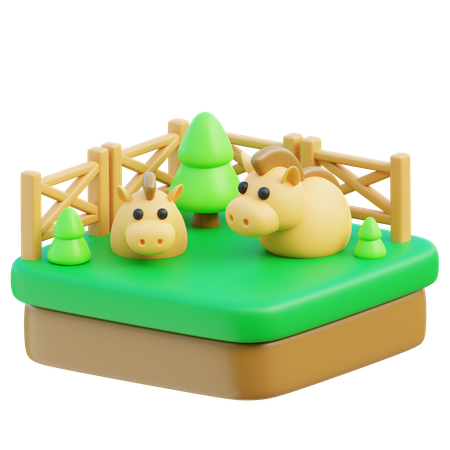 Pferdefarm  3D Icon