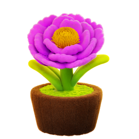 Pfingstrose Blume  3D Icon