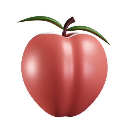 Pfirsich  3D Illustration