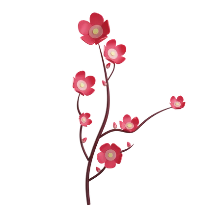 Pflaumenblüte  3D Illustration