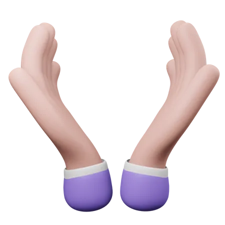 Pflege Handbewegung  3D Illustration