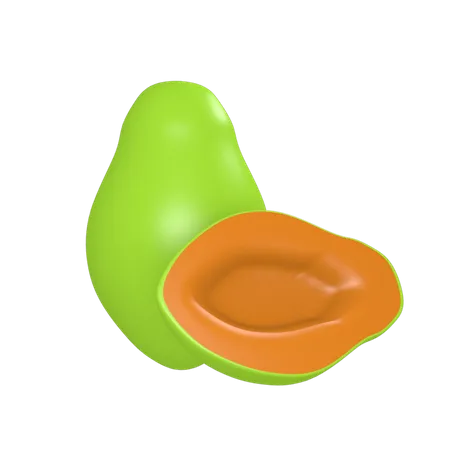 Papaya  3D Illustration