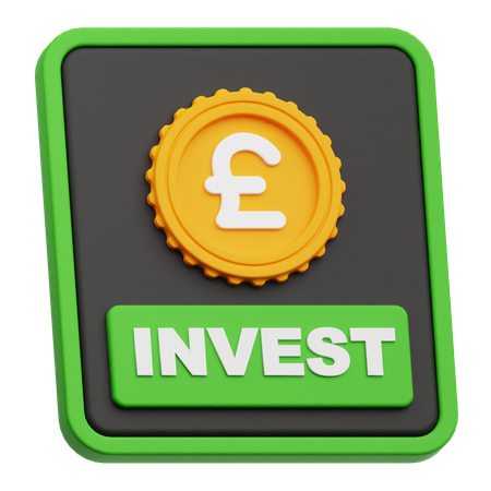 Pfund-Investition  3D Icon