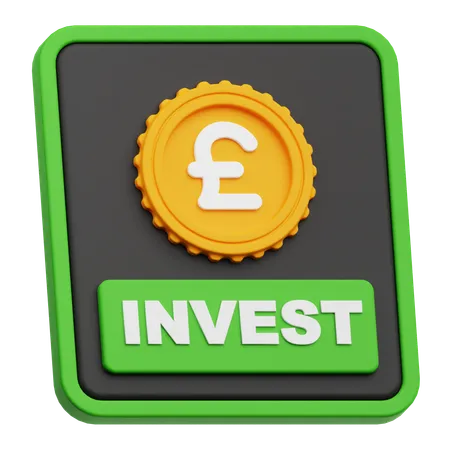 Pfund-Investition  3D Icon