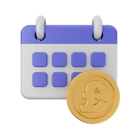 Pfund-Kalender  3D Icon