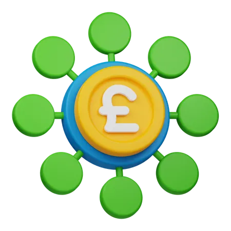 Pfund-Netzwerk  3D Icon