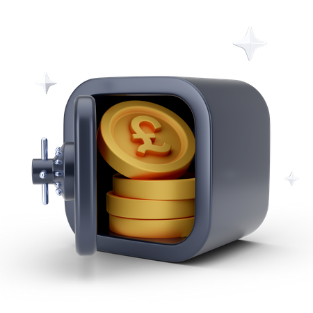 Pfund sicher  3D Icon