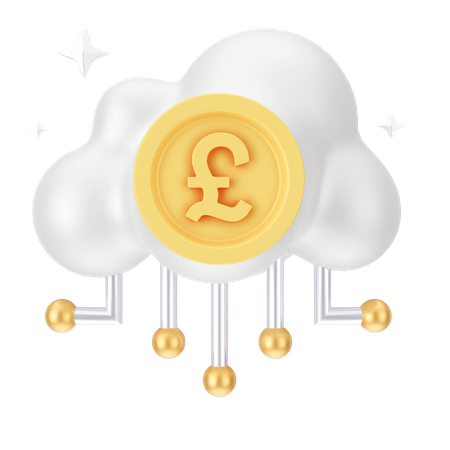 Pfund Wolke  3D Icon