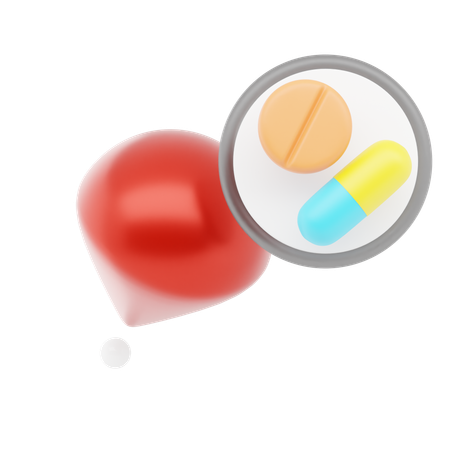 Épinglette de pharmacie  3D Icon
